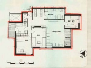 Floorplan.3br.diskin.street.Jerusalem
