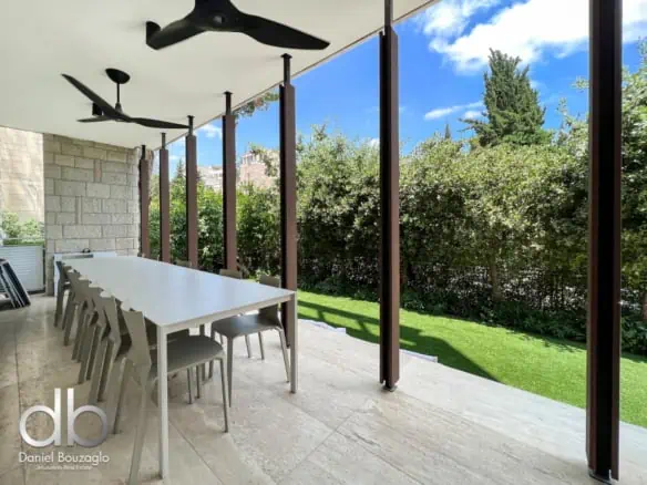 Succot rental in Rechavia 4br garden ap