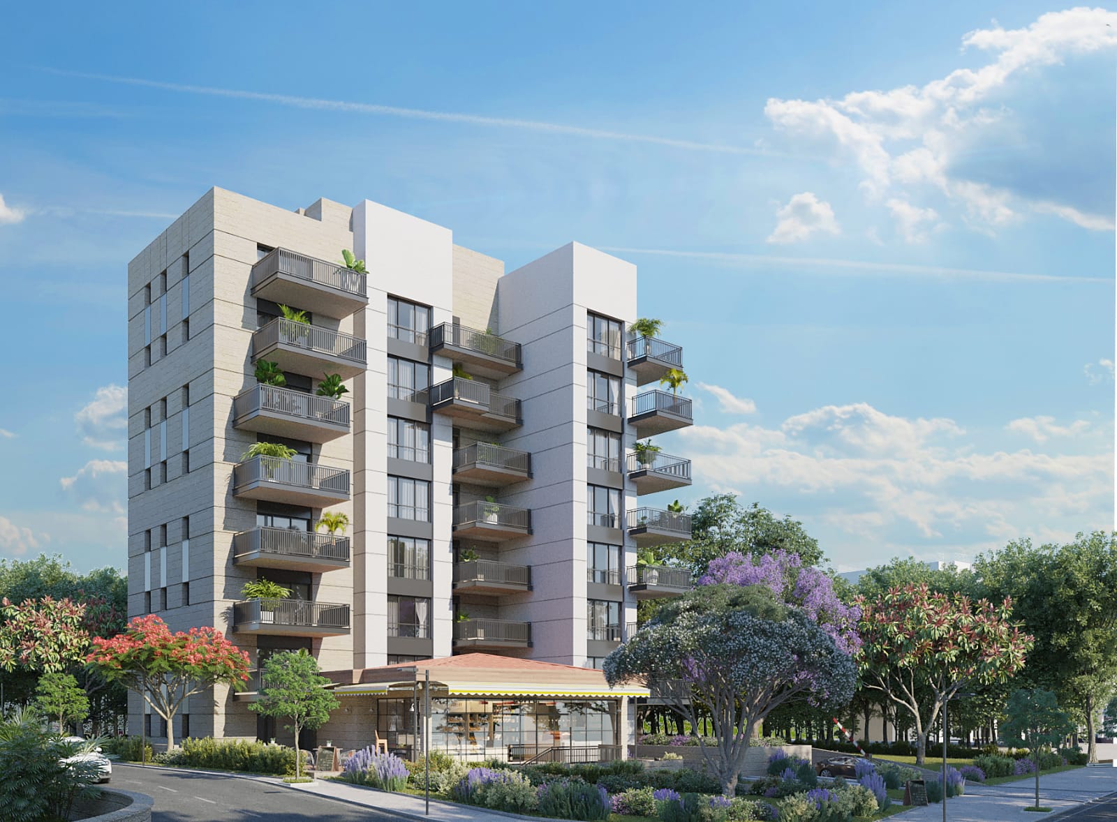 Generations building illustration day