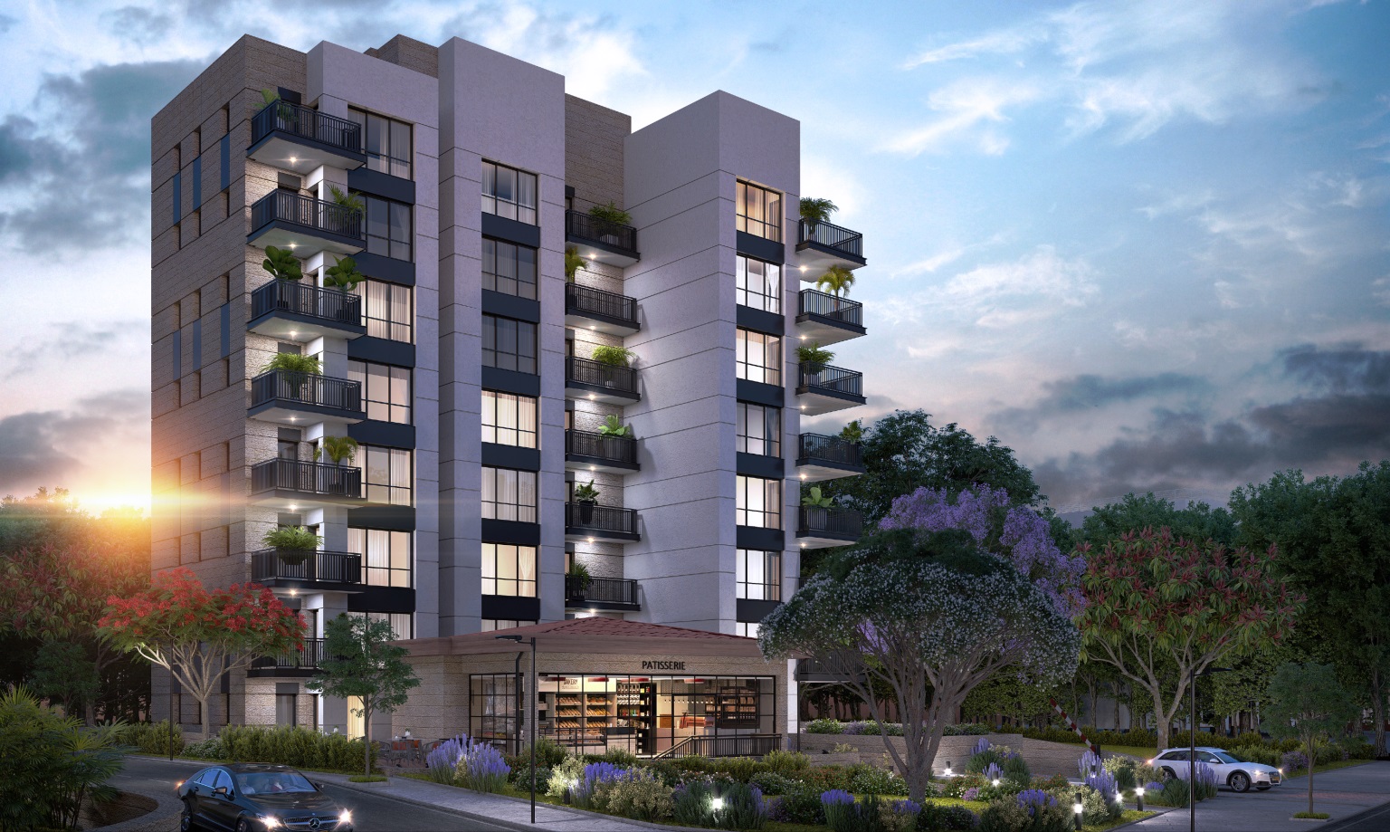 Generations building illustration night Generations building illustration night