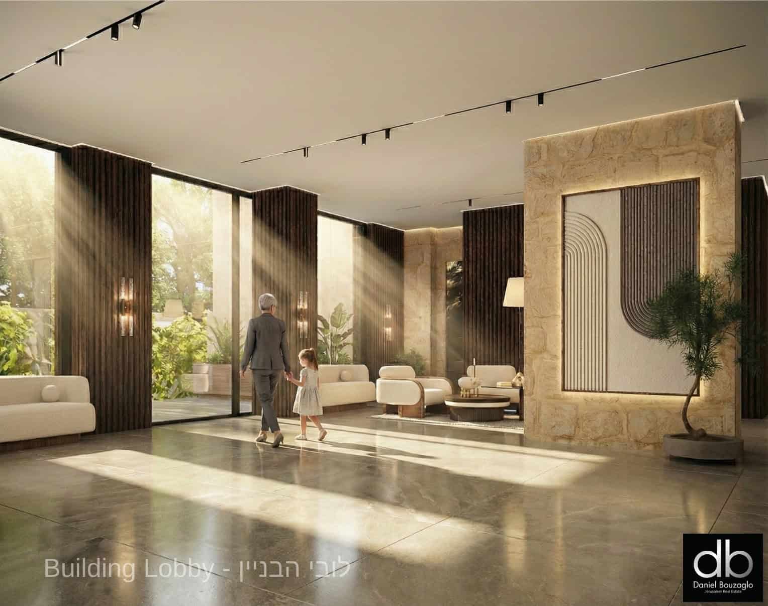 Haportzim lobby morning time