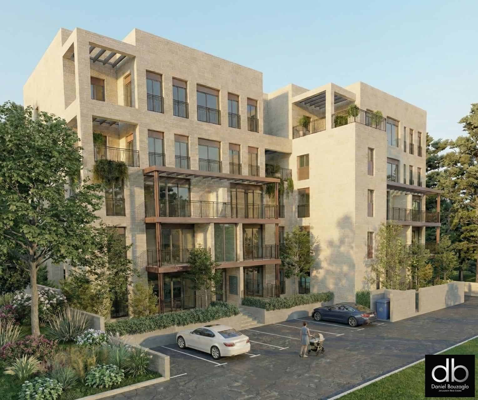 BROSH Apt 16 207 sqm + 4548 sqm terraces equivalent 230 sqm 4 BR 25 Bath Exposures SouthEastNorth 10 Old Katamon By the Park Pre-Development Opportunity