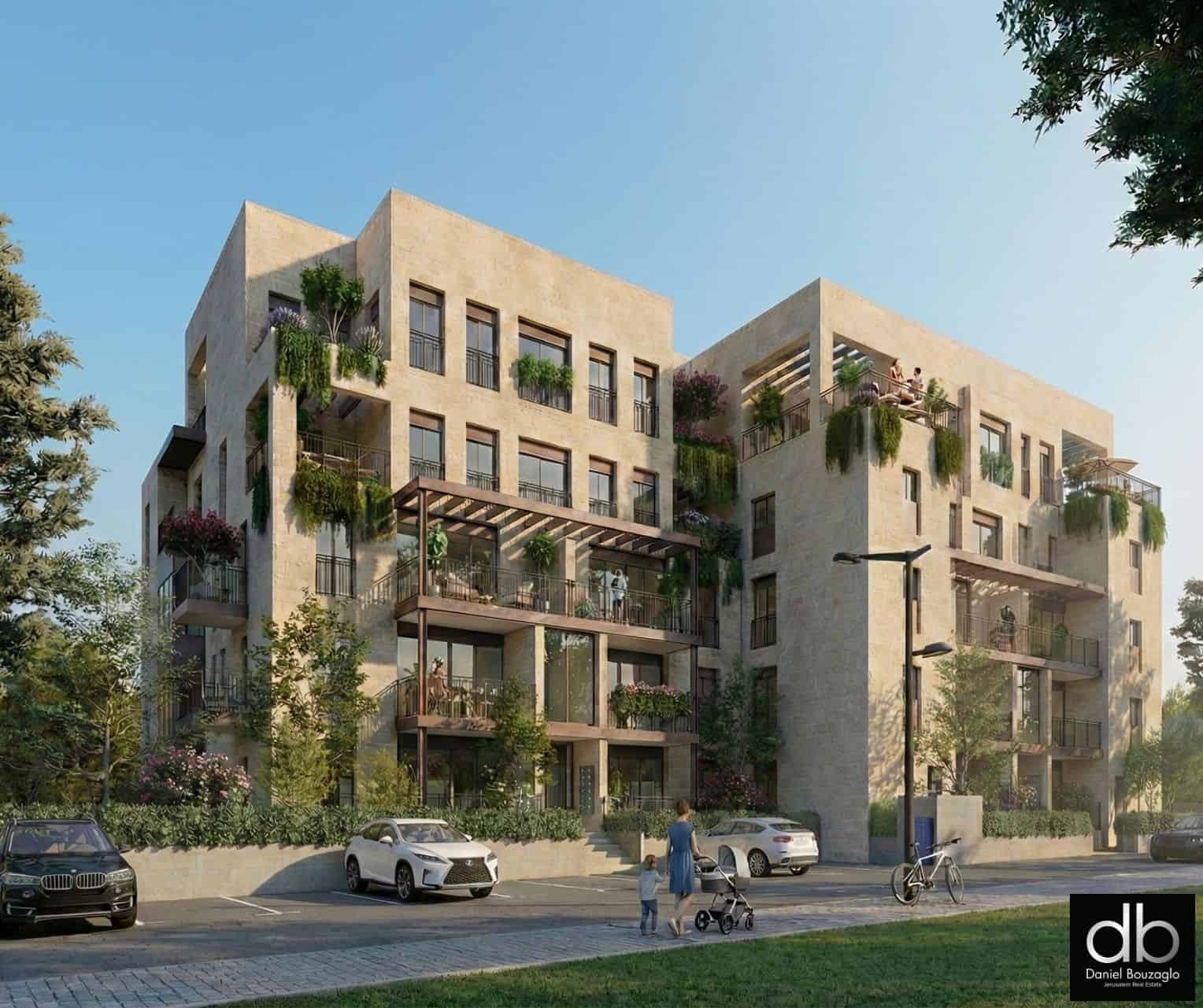 BROSH Apt 16 207 sqm + 4548 sqm terraces equivalent 230 sqm 4 BR 25 Bath Exposures SouthEastNorth 8 Old Katamon By the Park Pre-Development Opportunity