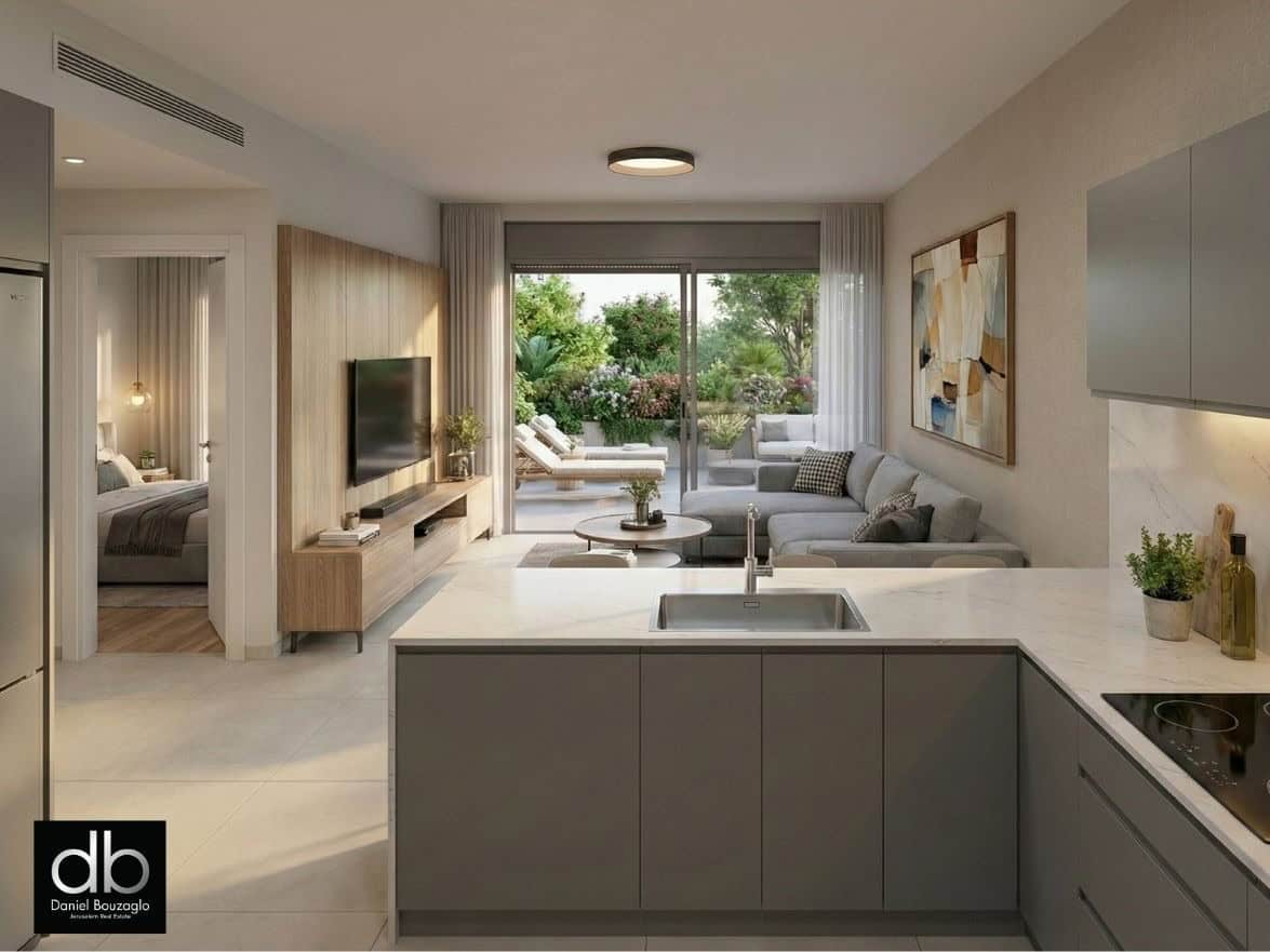 Harakevet road, new One bedrooms garden apartment for sale