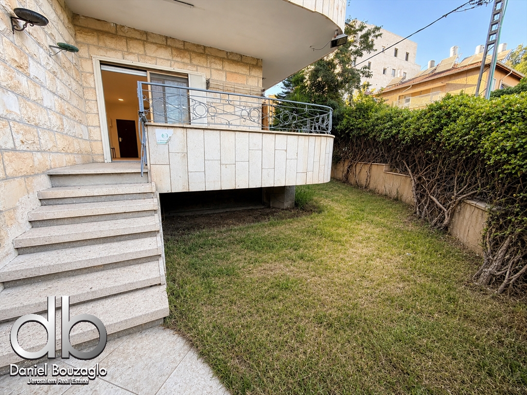 Garden Apartment for Sale in pastoral Old Katamon
