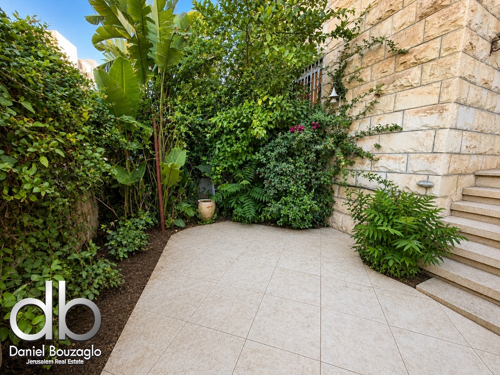 Garden Apartment for Sale in pastoral Old Katamon