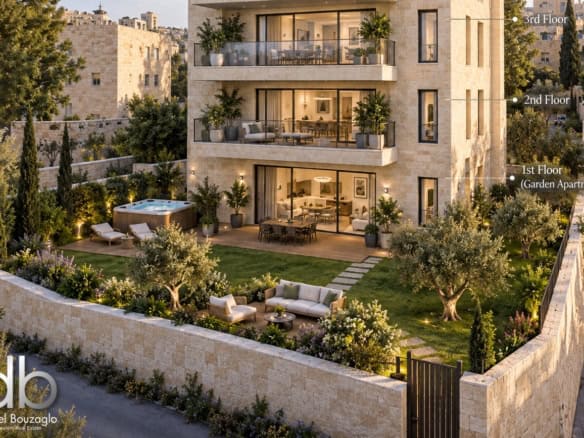 Exceptional Garden Apt in Rechavia – 137 sqm Garden & Private Entrance